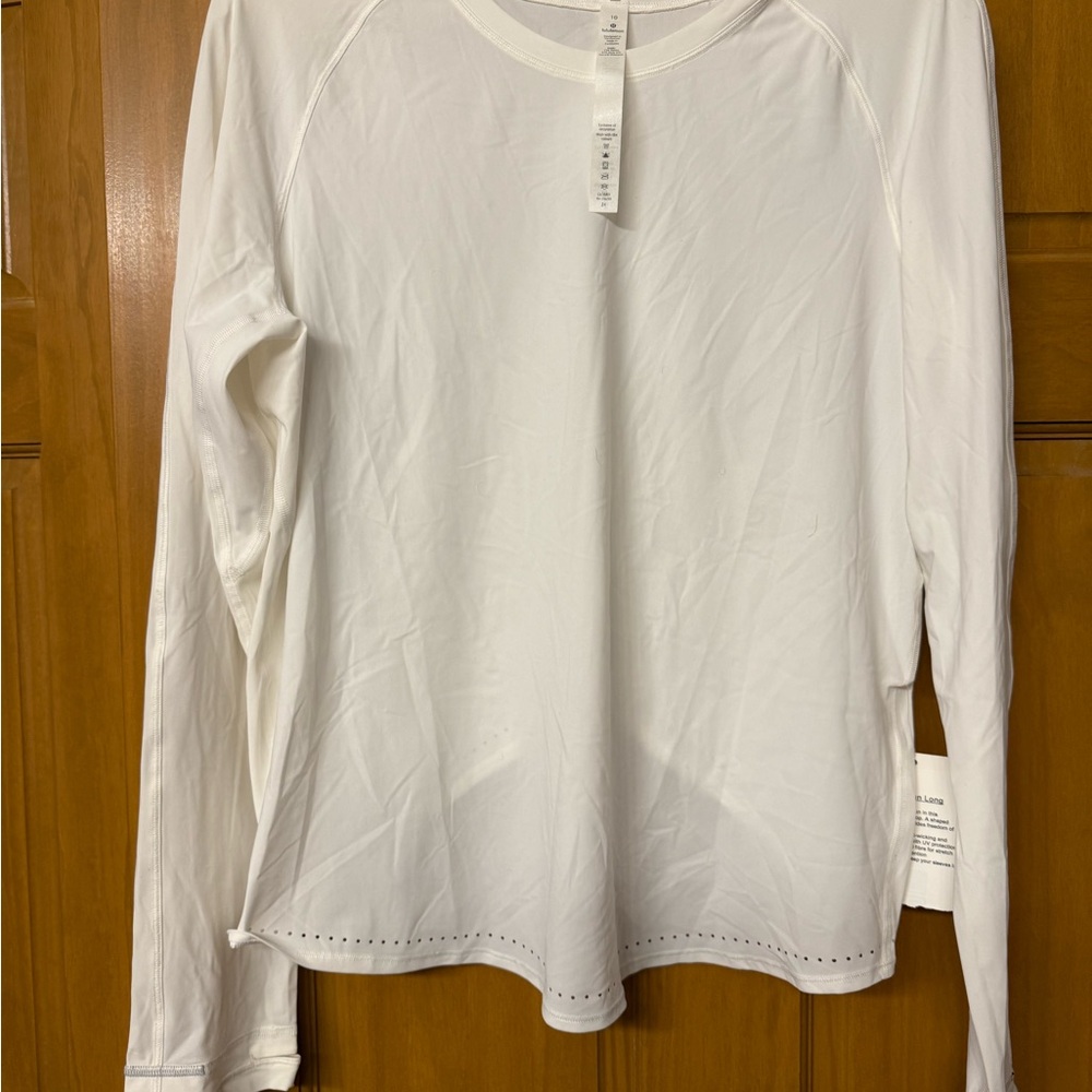 Lululemon Rise and Run White Long Sleeve NWT